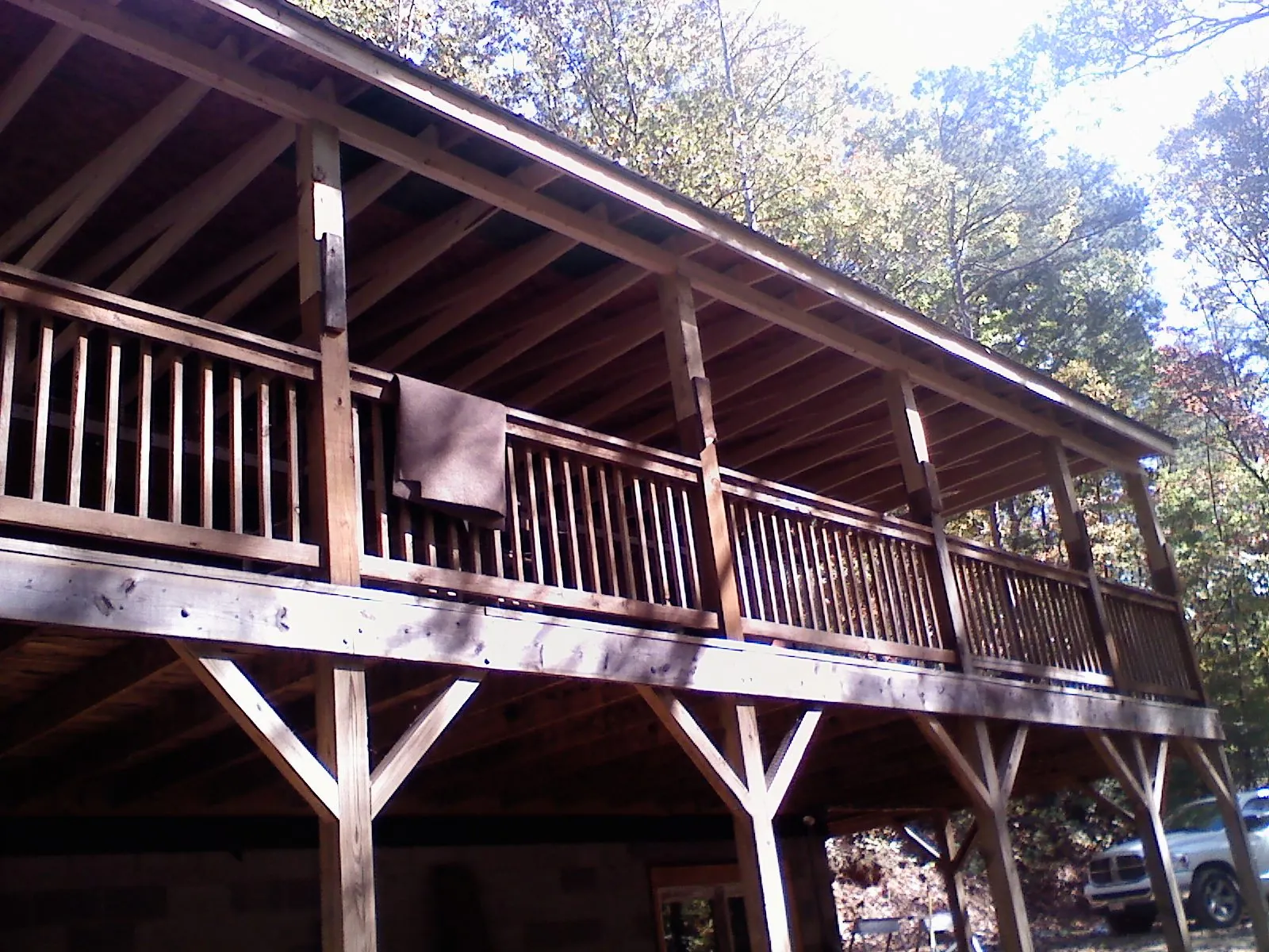 Timber framing under a new elevated porch and deck — Roof Leak Repair in Bellona by Roofing Brothers